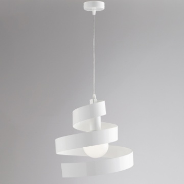 Immagine di Sospensione Cameretta Moderna Spirale Bianca Helix 1xE27 Be Light