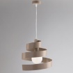 Immagine di Lampadario Metallo Spirale Tortora Moderna Helix Be Light