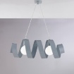 Immagine di Sospensione Moderna Ricciolo Grigio Per Cucina Helix Be Light