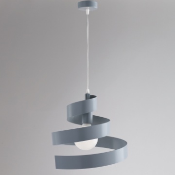Immagine di Lampada a Sospensione Singola Vortice Grigio Helix 1xE27 Be Light