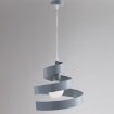Immagine di Lampada a Sospensione Vortice Grigio Per Cameretta Helix Be Light