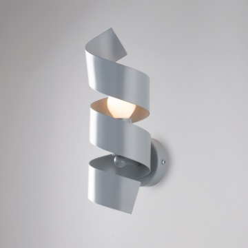 Immagine di Applique Da Parete Design Ricciolo Grigio Helix Be Light