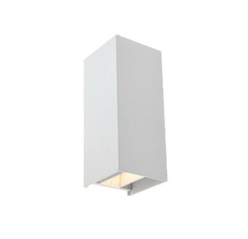 Immagine di Applique Led CCT Squadrata Bianca Per Esterni Fasci Luce Regolabili IP54 Sonny Smarter