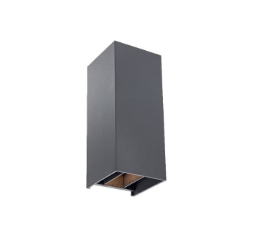 Immagine di Applique Per Esterno Fasci Luce Regolabili Led CCT Parallelepipedo Grigio Sonny Smarter