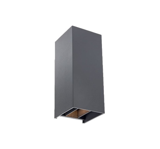 Immagine di Applique Per Esterno Fasci Luce Regolabili Led CCT Parallelepipedo Grigio Sonny Smarter