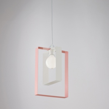 Immagine di Sospensione Cameretta Rettangoli Bianco e Rosa Duplo Be Light