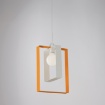 Immagine di Lampada Sospensione Duplo Rettangoli Bianco Arancio Be Light