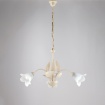 Immagine di Lampadario Ferro Battuto Avorio Oro Olga 3 Luci Be Light