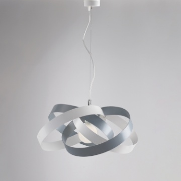 Immagine di Lampadario Moderno Camera da Letto Anelli Bianco Grigio Vertigo Be Light