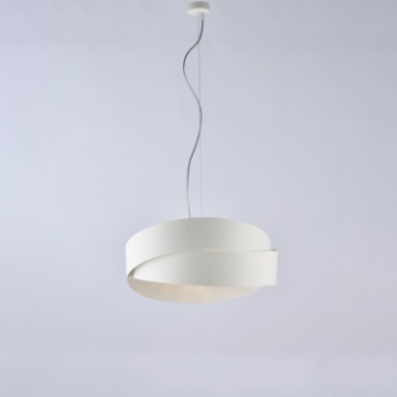 Immagine di Lampadario Design Moderno Fasce Metallo Bianco Astro Be Light