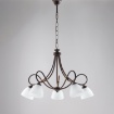 Immagine di Lampadario Ruggine Dallas Ferro Battuto 5 Luci Be Light