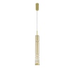 Immagine di Lampadario Led Tubolare In Vetro Ambra Oro Per Tavolo Penisola 8w 3000k Crookes Fan Europe