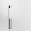 Immagine di Lampada Da Penisola Sospensione Cilindro Vetro Fume Nero Led 8w 3000k Crookes Fan Europe