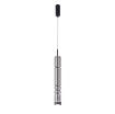 Immagine di Lampada Da Penisola Sospensione Cilindro Vetro Fume Nero Led 8w 3000k Crookes Fan Europe