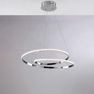 Immagine di Sospensione Design Curvo Cromo Led 60w 4500k Malena Be Light