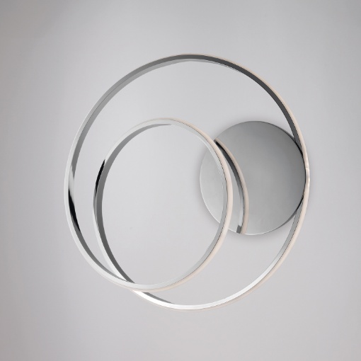 Immagine di Plafoniera Cromo Design Spirale Led 45w 4500k Malena Be Light