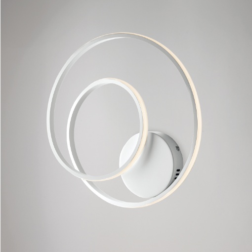 Immagine di Plafoniera Curvata Cerchio Bianco Led 45w 4500k Malena Be Light