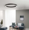 Immagine di Plafoniera Da Soggiorno Demos Anello Luminoso 80cm Led 80w CCT Fan