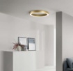Immagine di Plafoniera Circolare Moderna Oro Anello Led 60w CCT Demos 60cm Fan Europe