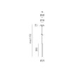 Immagine di Sospensione Tubolare Sottile Nera Per Comodini Led 7w Ottica 18° Thalassia Gea Luce