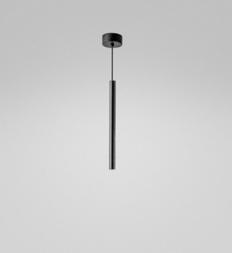 Immagine di Sospensione Tubolare Sottile Nera Per Comodini Led 7w Ottica 18° Thalassia Gea Luce