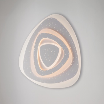 Immagine di Plafoniera Triangolo Glitter Led 3000k-4500k Stecy Bianco Be Light