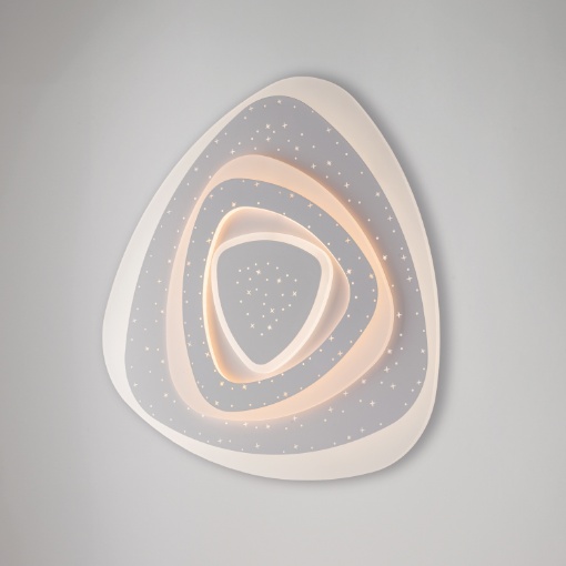 Immagine di Plafoniera Triangolo Glitter Led 3000k-4500k Stecy Bianco Be Light
