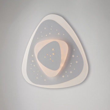 Immagine di Plafoniera Led Triangolo Stondato Effetto Stelle 3000k-4500k Stecy Be Light
