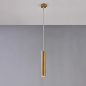 Immagine di Sospensione Penisola Cilindro Metallo Oro 1xGU10 Dag Be Light