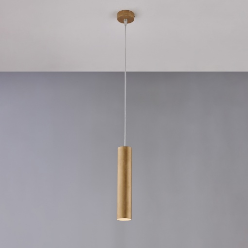Immagine di Sospensione Penisola Cilindro Metallo Oro 1xGU10 Dag Be Light