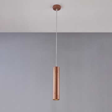 Immagine di Lampada a Sospensione Per Penisola Cilindro Rame Dag Be Light