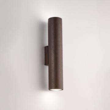 Immagine di Applique Cilindro Ruggine Luce Sopra e Sotto Dag Be Light