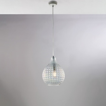 Immagine di Sospensione Goccia Vetro Trasparente Diamante Be Light