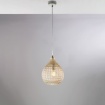 Immagine di Lampada A Sospensione Goccia Vetro Ambra Effetto Diamante Be Light