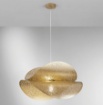 Immagine di Lampadario Per Sala Da Pranzo Metallo Oro Traforato Rhei Tara S5060 Fan Europe