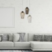 Immagine di Lampada a Sospensione Vetro Prisma Ambra Be Light