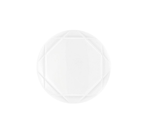 Immagine di Plafoniera Bianca Decoro Geometrico Led 18w Temperatura Regolabile Elixir 30cm Fan Europe