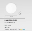 Immagine di Lampada Da Soffitto Tonda In Plastica Luce Diffusa Led 18w CCT Mayfair Fan Europe