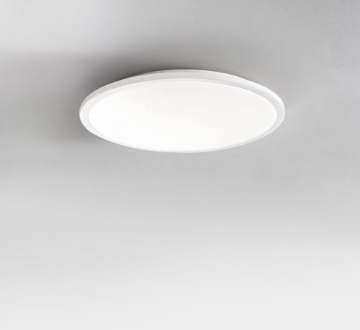 Immagine di Lampada Led Rotonda Da Soffitto In Plastica 40cm Luce Diffusa 24w Funzione CCT Mayfair Fan Europe
