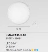 Immagine di Plafoniera Plastica 40cm Led 24w Funzione CCT Mayfair Fan Europe