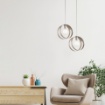 Immagine di Sospensione Rotonda Metallo Tortora 1xE27 Peter Be Light