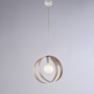 Immagine di Sospensione Rotonda Metallo Tortora 1xE27 Peter Be Light