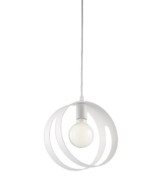 Immagine di Lampada a Sospensione Sfera Metallo Bianco Peter Be Light