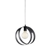 Immagine di Sospensione Rotonda Metallo Nero 1xE27 Peter Be Light