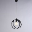 Immagine di Sospensione Rotonda Metallo Nero 1xE27 Peter Be Light