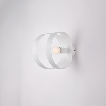 Immagine di Lampada Moderna da Parete Sfera Metallo Bianco Peter Be Light