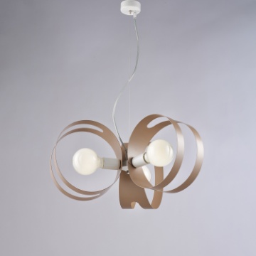 Immagine di Lampadario Camera Da Letto Design Moderno Tortora 3 Luci Peter Be Light
