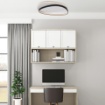 Immagine di Plafoniera Moderna Led CCT 52w Bianco e Nero Amy Be Light