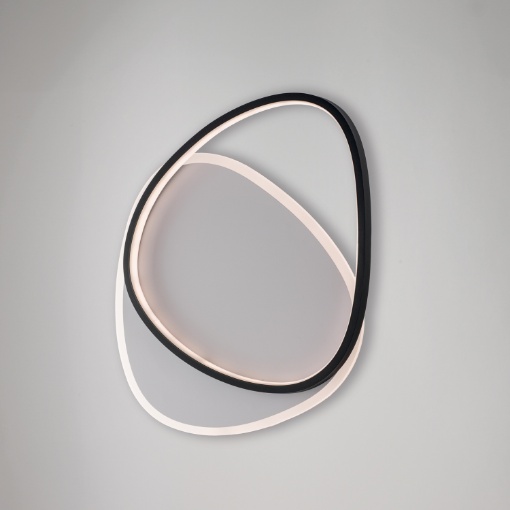 Immagine di Lampada da Soffitto Design Triangolo Bianco Nero Led CCT Amy Be Light