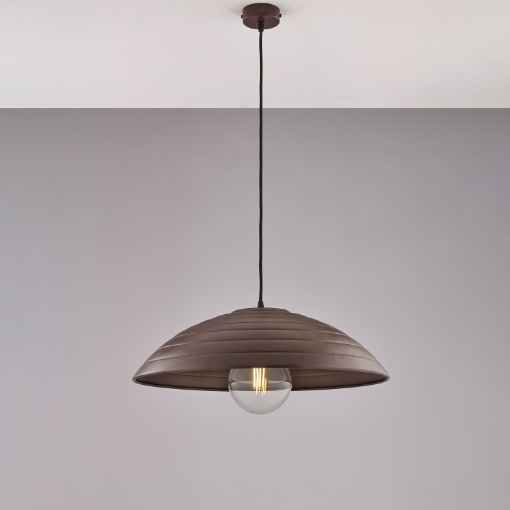 Immagine di Sospensione A Cupola Ruggine Per Cucina Rustica Sender 1xE27 Be Light